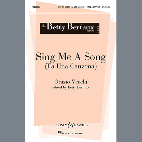 Download Betty Bertaux Sing Me A Song (Fa Una Canzona) sheet music and printable PDF music notes