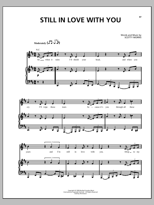 Big Bad Voodoo Daddy Still In Love With You Sheet Music Notes & Chords for Piano, Vocal & Guitar (Right-Hand Melody) - Download or Print PDF