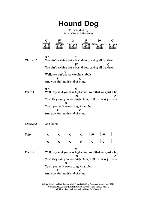 Hound Dog sheet music