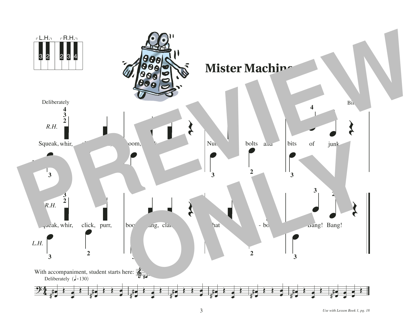 Bill Boyd Mister Machine Sheet Music Notes & Chords for Educational Piano - Download or Print PDF