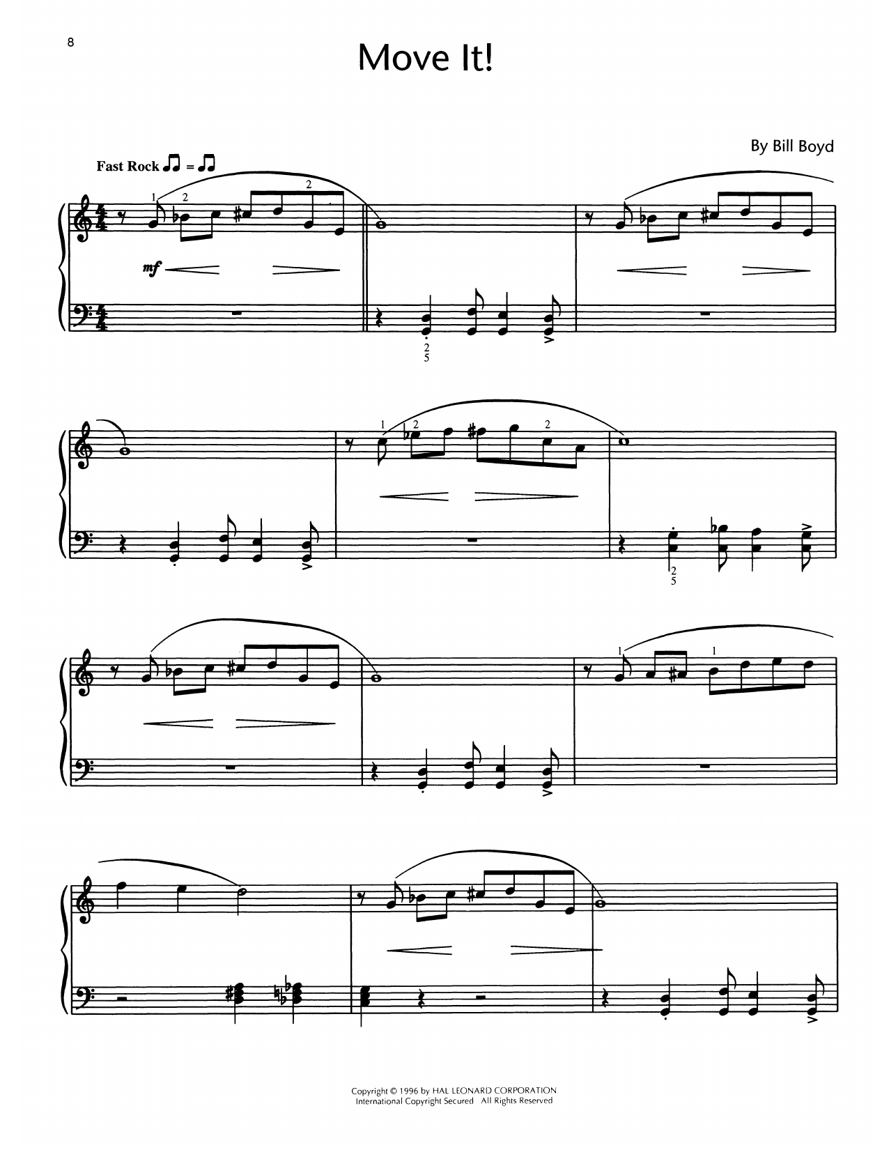 Bill Boyd Move It! Sheet Music Notes & Chords for Educational Piano - Download or Print PDF