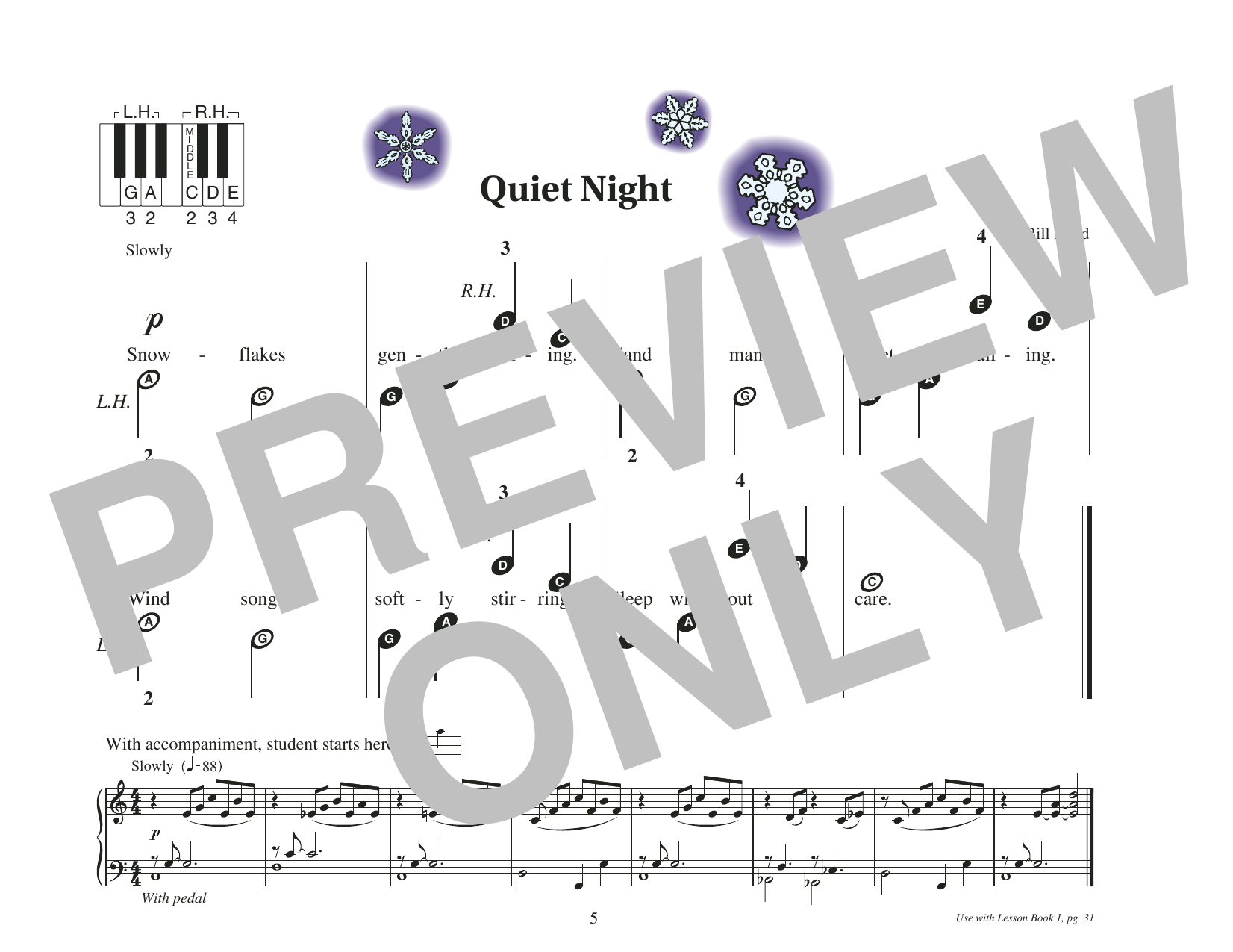 Bill Boyd Quiet Night Sheet Music Notes & Chords for Educational Piano - Download or Print PDF