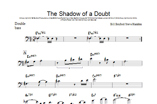 Bill Bruford The Shadow Of A Doubt Sheet Music Notes & Chords for Tenor Saxophone - Download or Print PDF