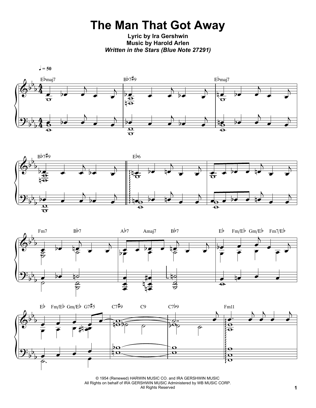 Bill Charlap The Man That Got Away Sheet Music Notes & Chords for Piano Transcription - Download or Print PDF