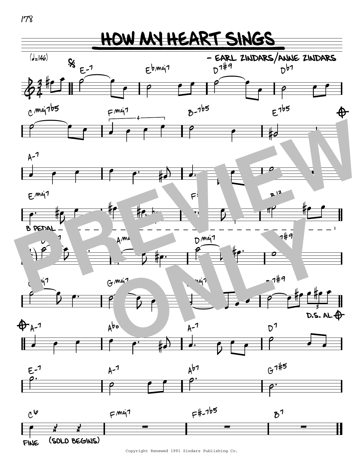 Bill Evans How My Heart Sings [Reharmonized version] (arr. Jack Grassel) Sheet Music Notes & Chords for Real Book – Melody & Chords - Download or Print PDF