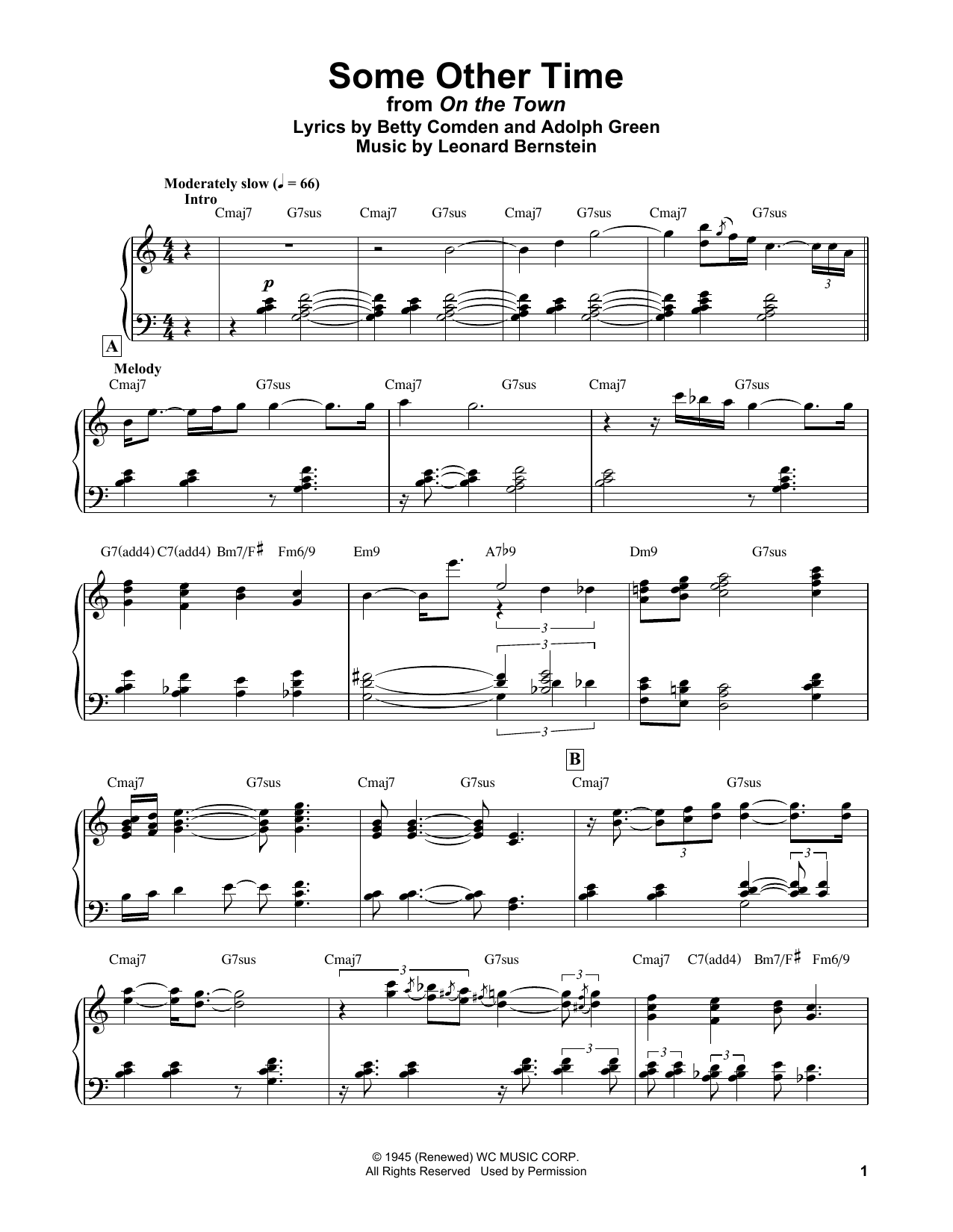 Bill Evans Some Other Time (from Step Lively) Sheet Music Notes & Chords for Piano Solo - Download or Print PDF