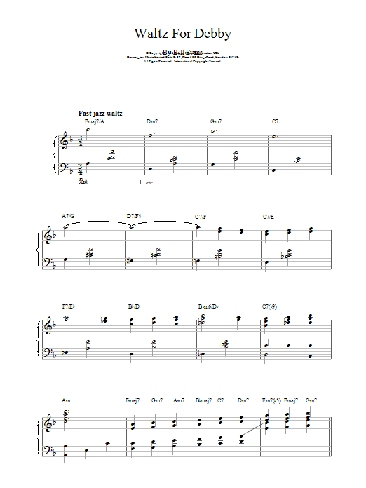 Bill Evans Waltz For Debby Sheet Music Notes & Chords for Guitar Tab - Download or Print PDF