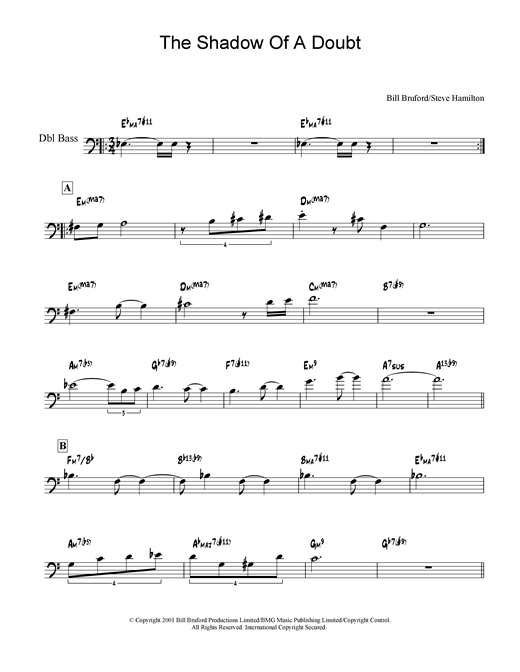 The Shadow Of A Doubt sheet music
