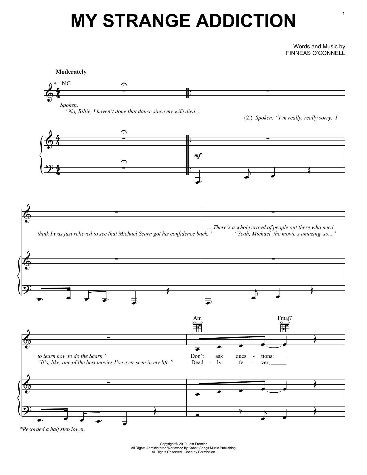 Billie Eilish my strange addiction Sheet Music Notes & Chords for Super Easy Piano - Download or Print PDF