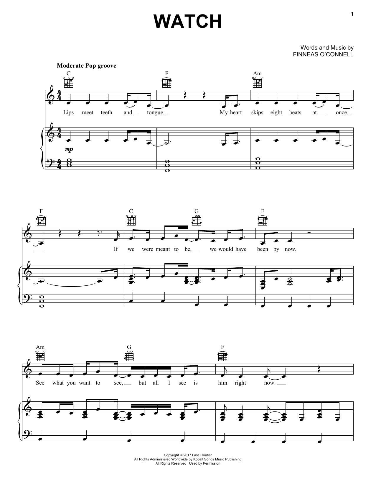 Billie Eilish watch Sheet Music Notes & Chords for Easy Piano - Download or Print PDF