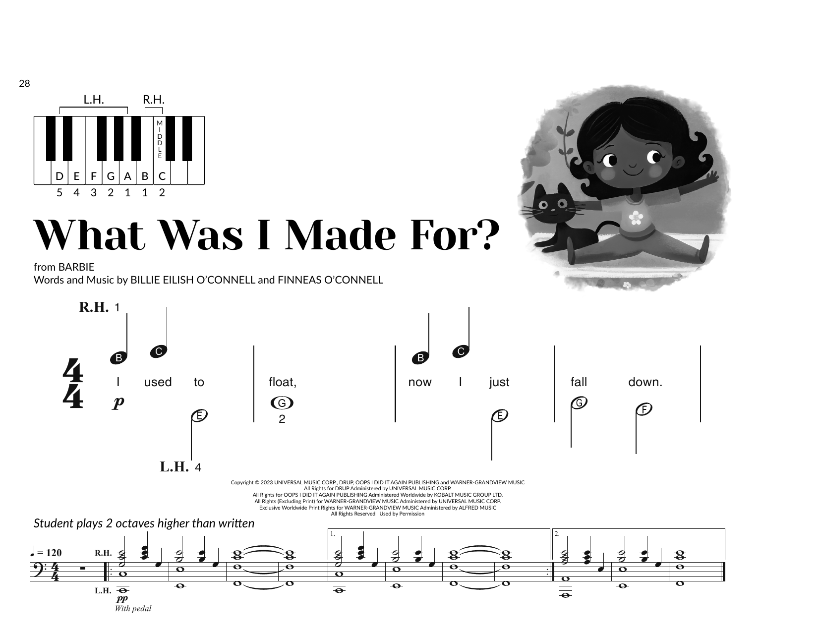 Billie Eilish What Was I Made For? (arr. Brittany McCorriston) Sheet Music Notes & Chords for Very Beginner Piano - Download or Print PDF Billie Eilish What Was I Made For? (arr. Brittany McCorriston) Sheet Music Notes & Chords for Very Beginner Piano - Download or Print PDF