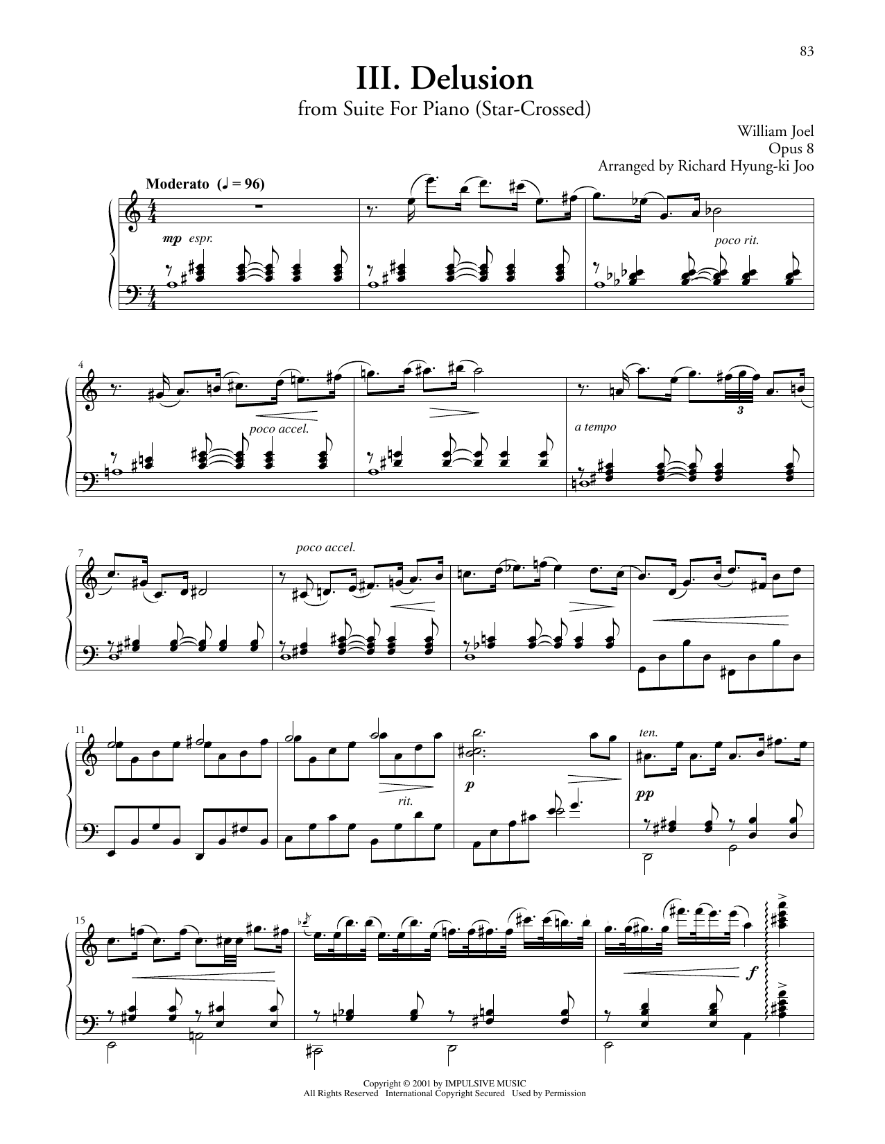 Billy Joel Delusion From Suite For Piano Sheet Music Notes & Chords for Piano Solo - Download or Print PDF Billy Joel Delusion From Suite For Piano Sheet Music Notes & Chords for Piano Solo - Download or Print PDF