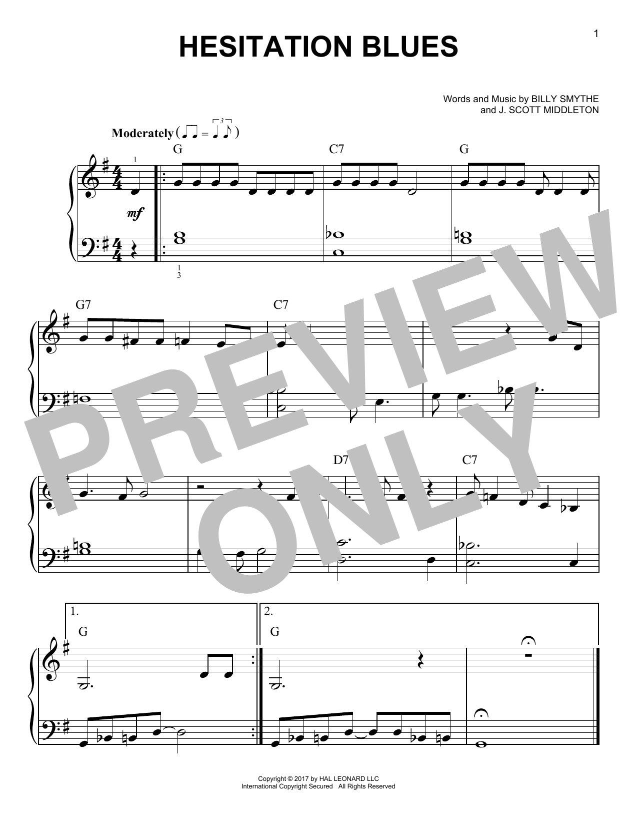Billy Smythe Hesitation Blues Sheet Music Notes & Chords for Solo Guitar Tab - Download or Print PDF