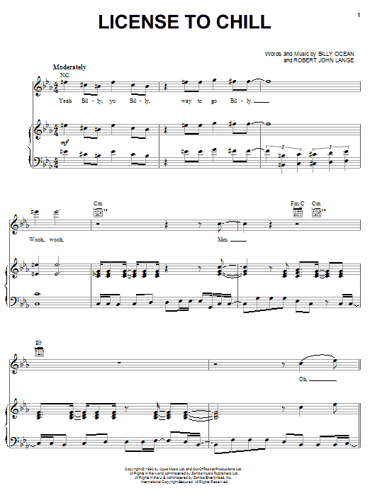 License To Chill sheet music