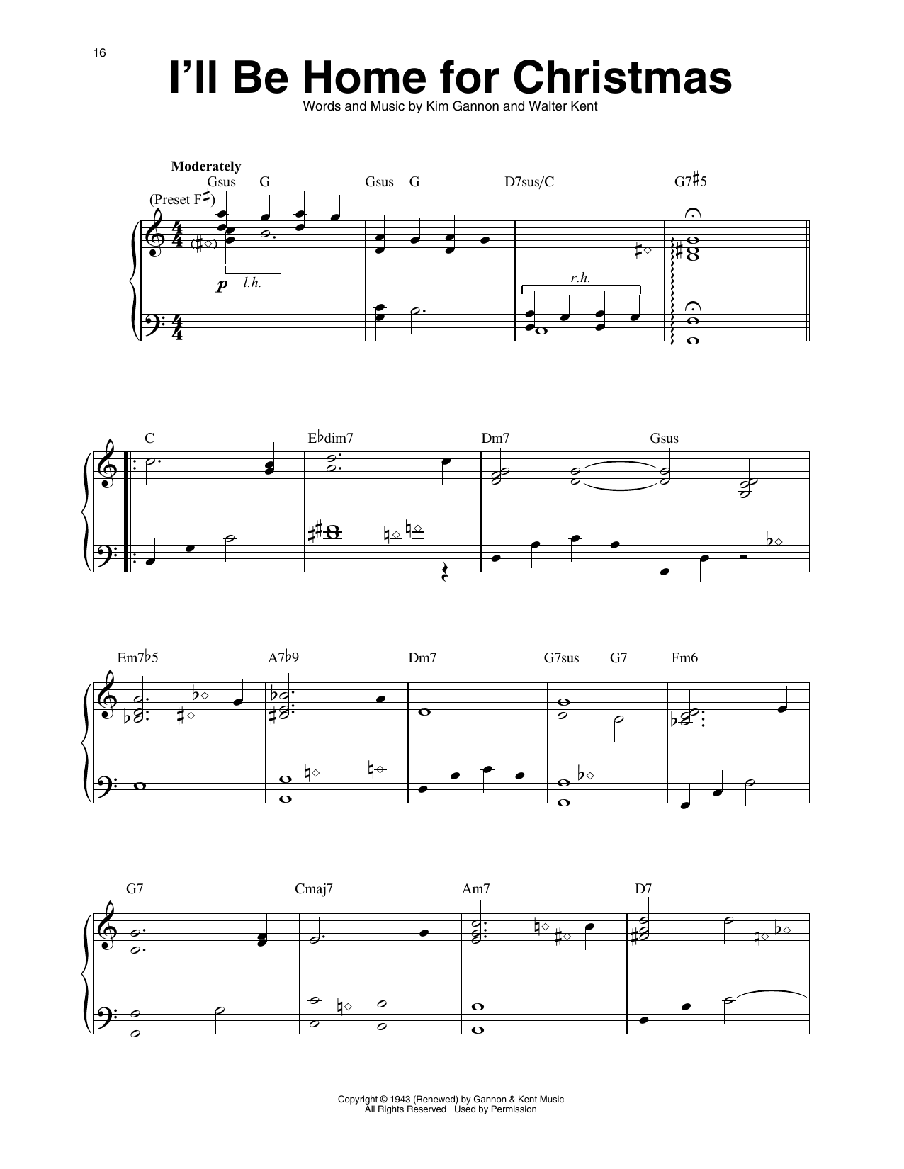 Bing Crosby I'll Be Home For Christmas (arr. Maeve Gilchrist) Sheet Music Notes & Chords for Harp - Download or Print PDF