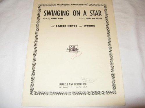 Bing Crosby, Swinging On A Star, Piano, Vocal & Guitar (Right-Hand Melody)