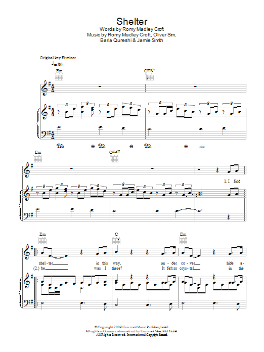 Birdy Shelter Sheet Music Notes & Chords for Piano, Vocal & Guitar (Right-Hand Melody) - Download or Print PDF