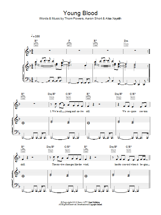Birdy Young Blood Sheet Music Notes & Chords for Piano, Vocal & Guitar - Download or Print PDF Birdy Young Blood Sheet Music Notes & Chords for Piano, Vocal & Guitar - Download or Print PDF