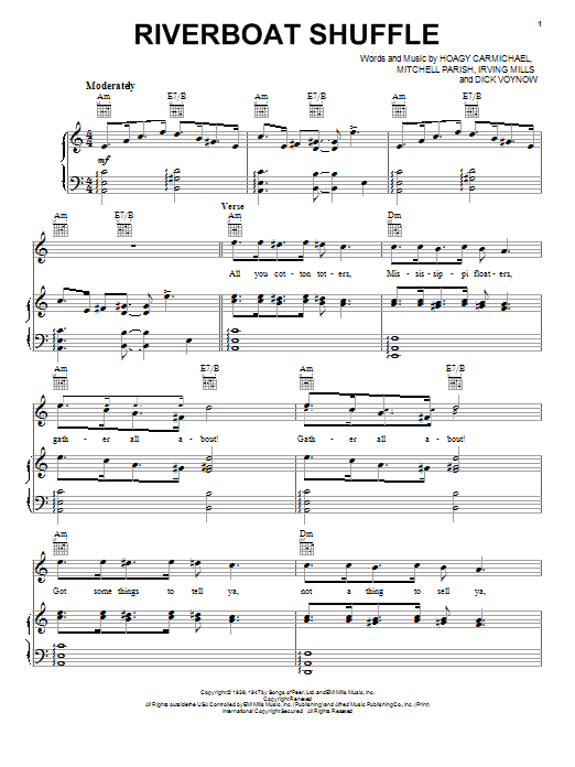 Bix Beiderbecke Riverboat Shuffle Sheet Music Notes & Chords for Piano Solo - Download or Print PDF