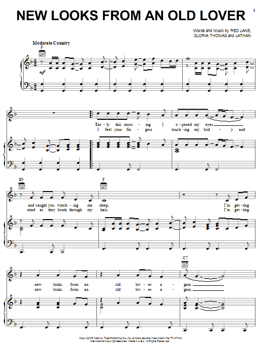 B.J. Thomas New Looks From An Old Lover Sheet Music Notes & Chords for Piano, Vocal & Guitar (Right-Hand Melody) - Download or Print PDF