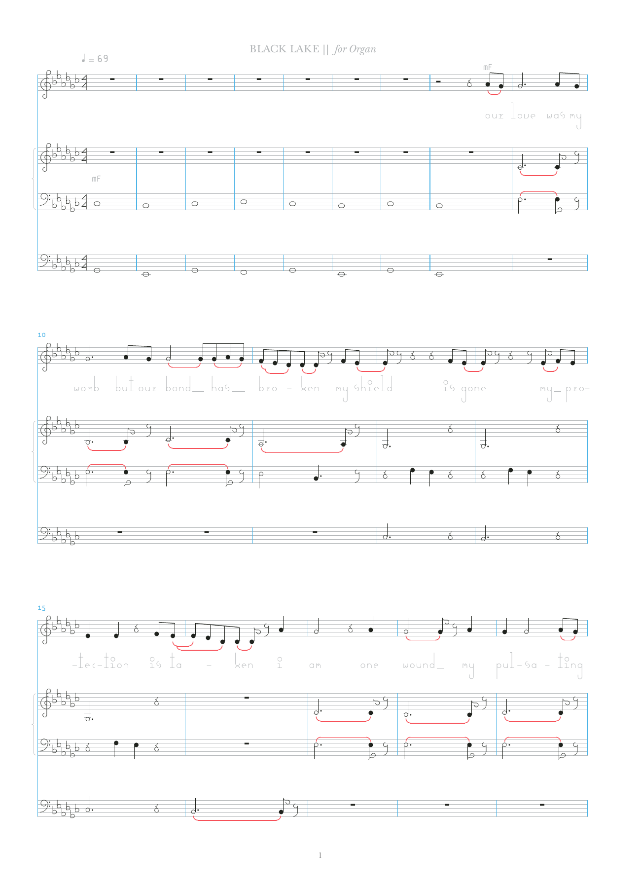 Bjork Black Lake Sheet Music Notes & Chords for Organ & Vocal - Download or Print PDF
