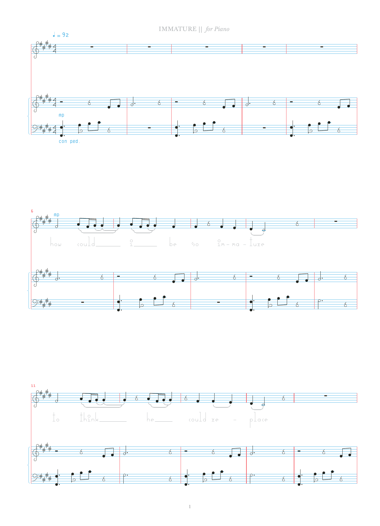 Bjork Immature Sheet Music Notes & Chords for Piano & Vocal - Download or Print PDF