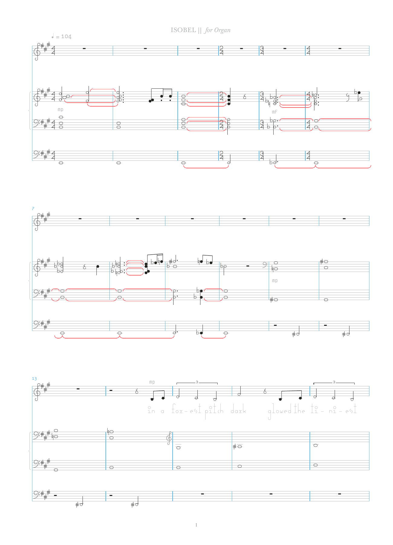 Bjork Isobel Sheet Music Notes & Chords for Organ & Vocal - Download or Print PDF