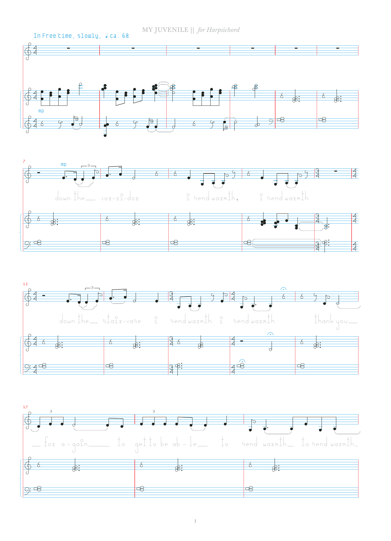 Bjork My Juvenile Sheet Music Notes & Chords for Harpsichord & Vocal - Download or Print PDF