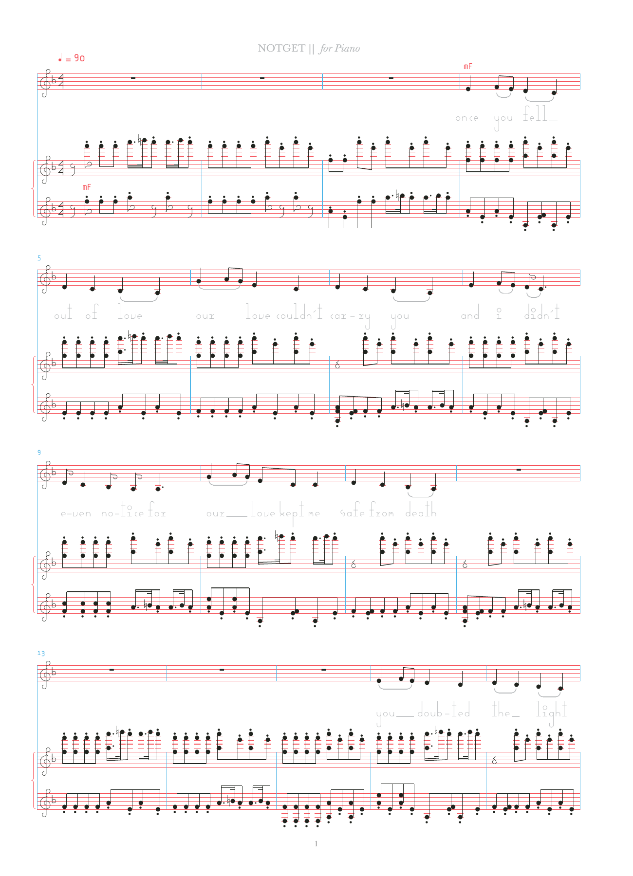 Bjork Notget Sheet Music Notes & Chords for Piano & Vocal - Download or Print PDF