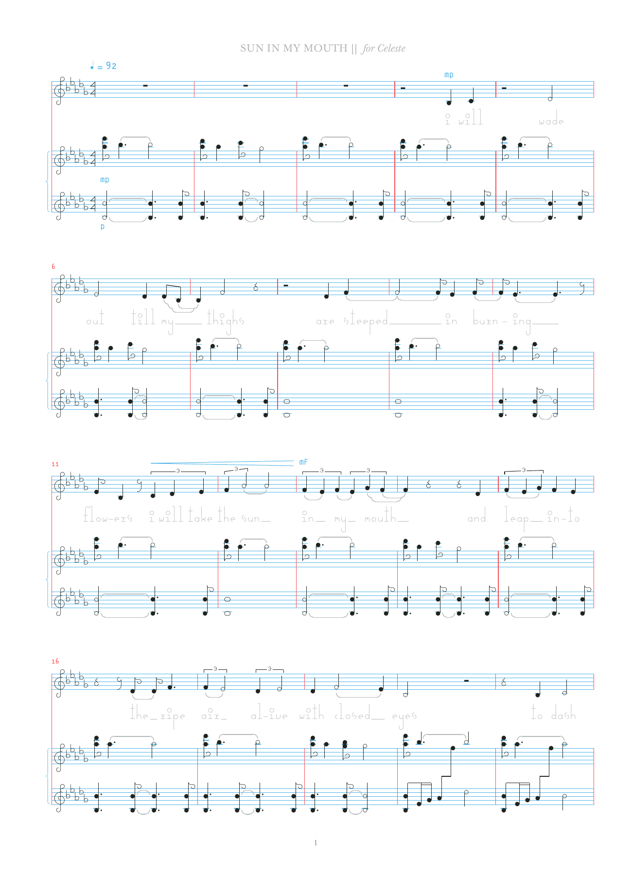 Bjork Sun In My Mouth Sheet Music Notes & Chords for Celeste & Vocal - Download or Print PDF