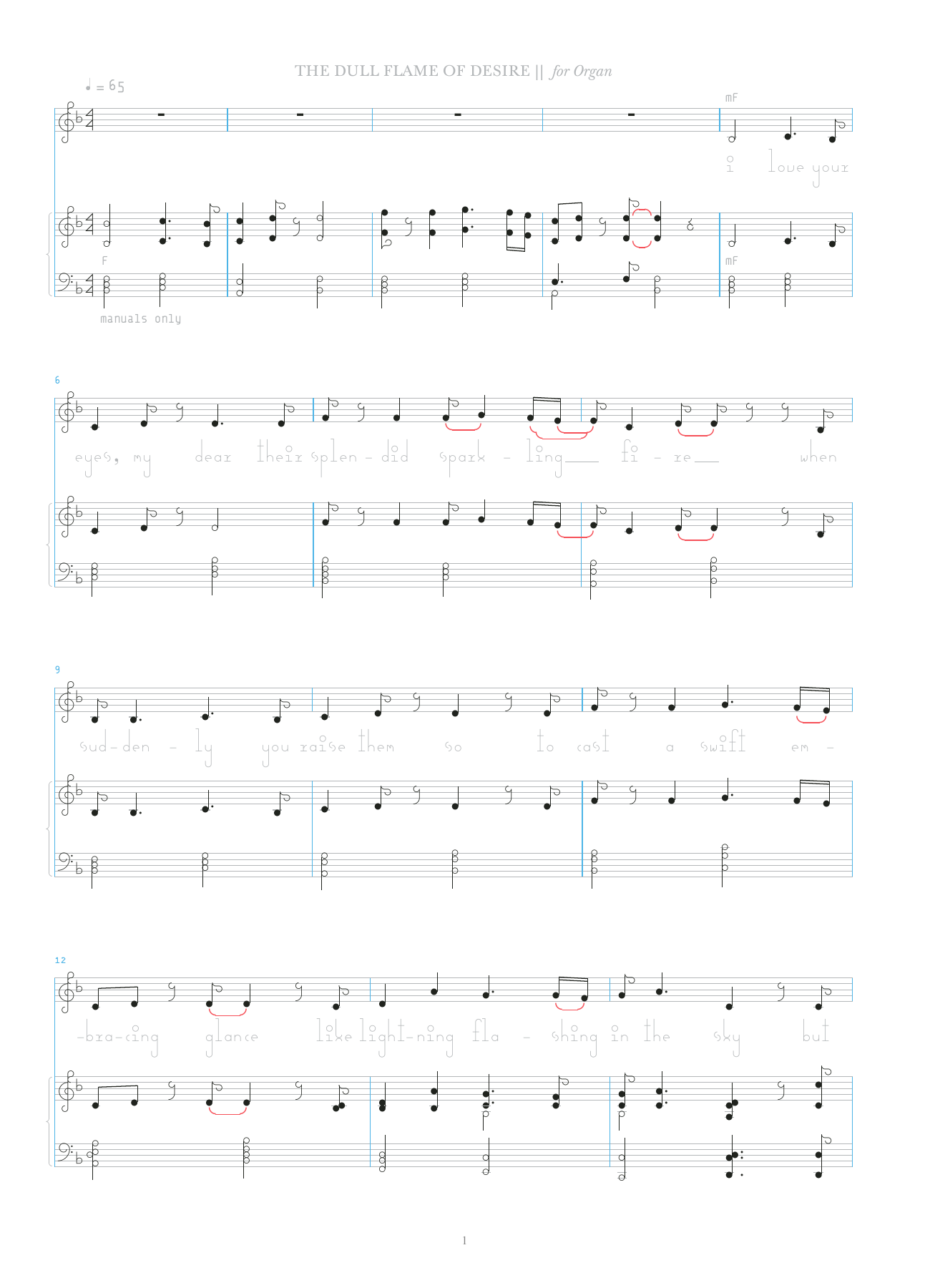 Bjork The Dull Flame Of Desire Sheet Music Notes & Chords for Organ & Vocal - Download or Print PDF