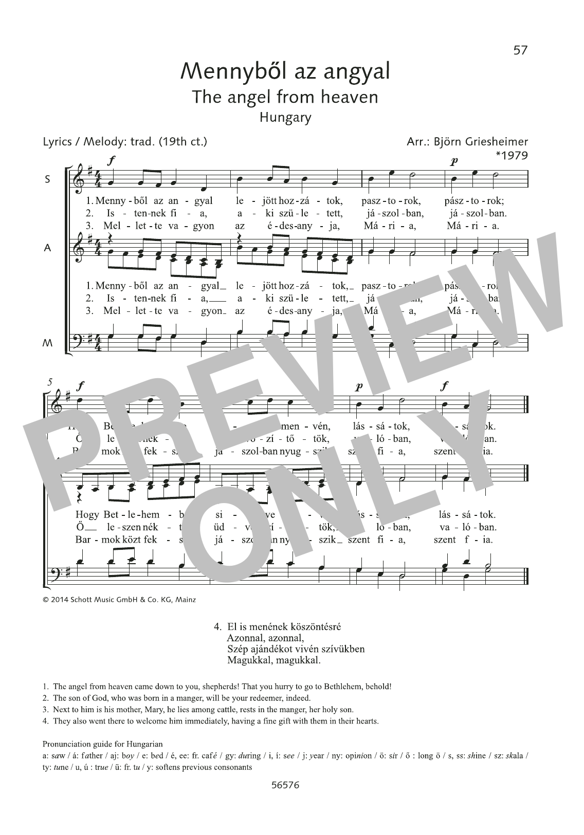 Björn Griesheimer Mennybol az angyal Sheet Music Notes & Chords for Choral - Download or Print PDF