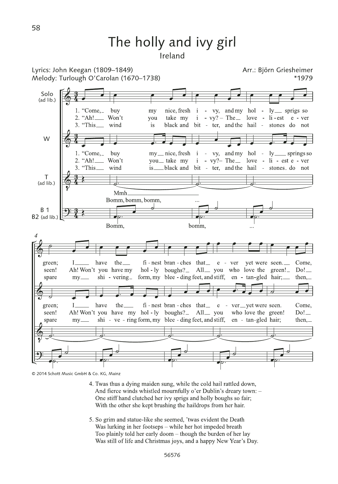 Björn Griesheimer The holly and ivy girl Sheet Music Notes & Chords for Choral - Download or Print PDF