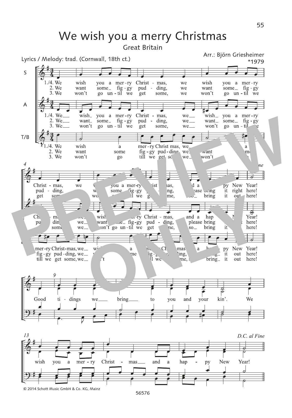 Björn Griesheimer We Wish You A Merry Christmas Sheet Music Notes & Chords for Choral - Download or Print PDF