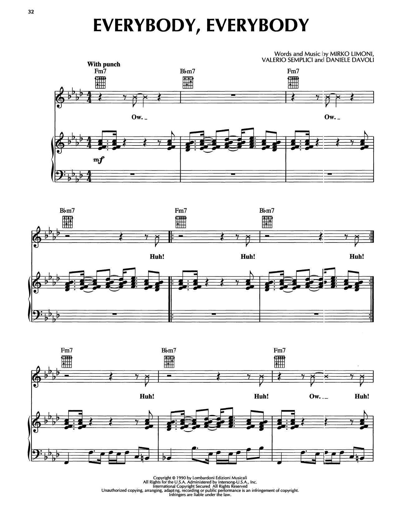 Black Box Everybody, Everybody Sheet Music Notes & Chords for Piano, Vocal & Guitar Chords (Right-Hand Melody) - Download or Print PDF Black Box Everybody, Everybody Sheet Music Notes & Chords for Piano, Vocal & Guitar Chords (Right-Hand Melody) - Download or Print PDF