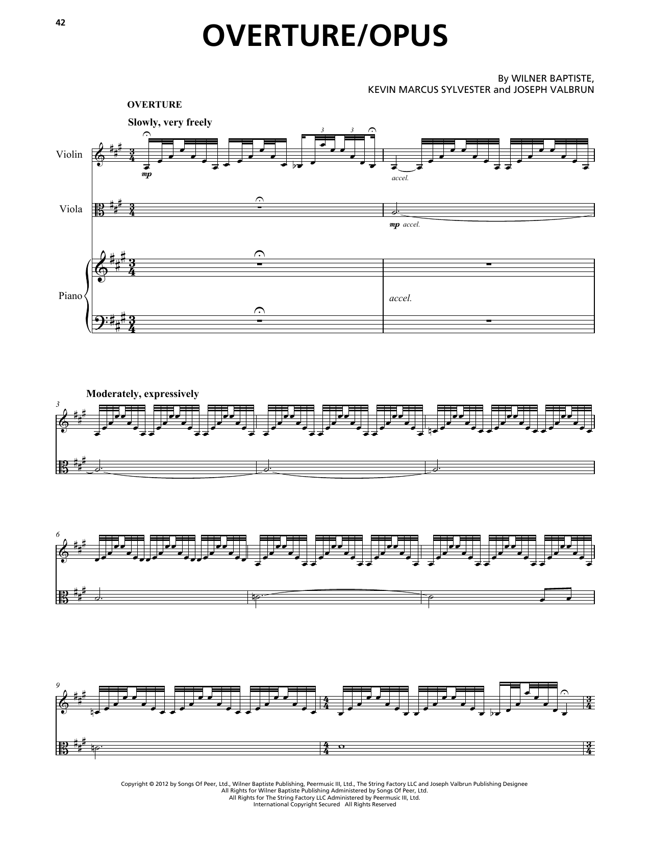 Black Violin Overture/Opus Sheet Music Notes & Chords for Instrumental Duet and Piano - Download or Print PDF