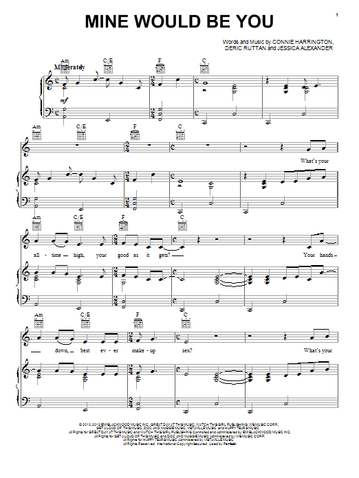 Blake Shelton Mine Would Be You Sheet Music Notes & Chords for Piano, Vocal & Guitar (Right-Hand Melody) - Download or Print PDF