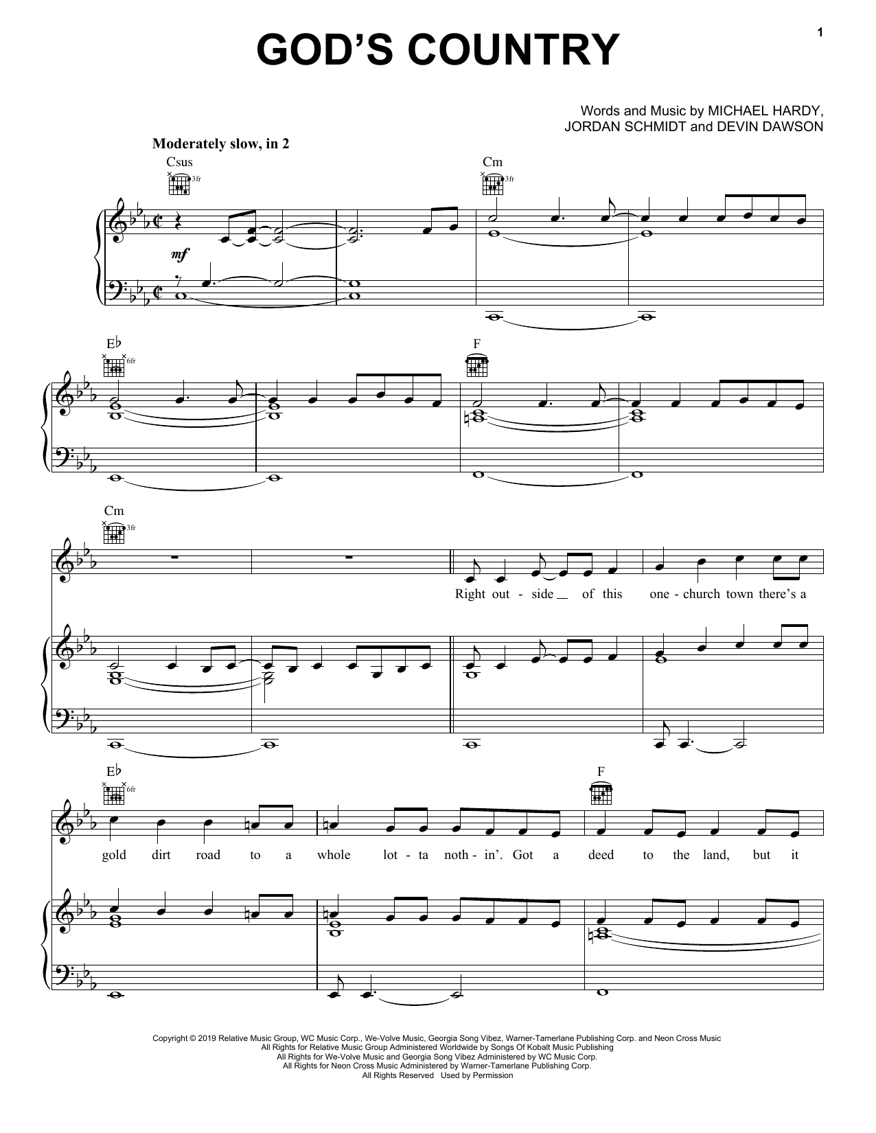 Blake Shelton God S Country Sheet Music Download Pdf Score 411754