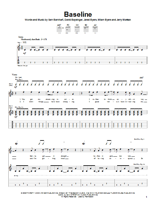 Bleach Baseline Sheet Music Notes & Chords for Guitar Tab - Download or Print PDF