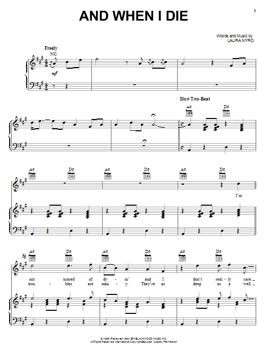 Blood, Sweat & Tears And When I Die Sheet Music Notes & Chords for Harmonica - Download or Print PDF