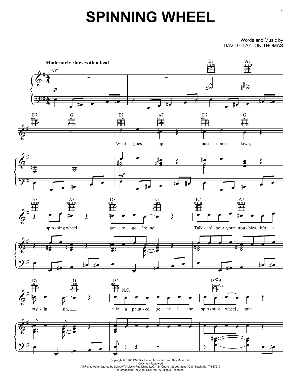 Blood, Sweat & Tears Spinning Wheel Sheet Music Notes & Chords for Trombone - Download or Print PDF