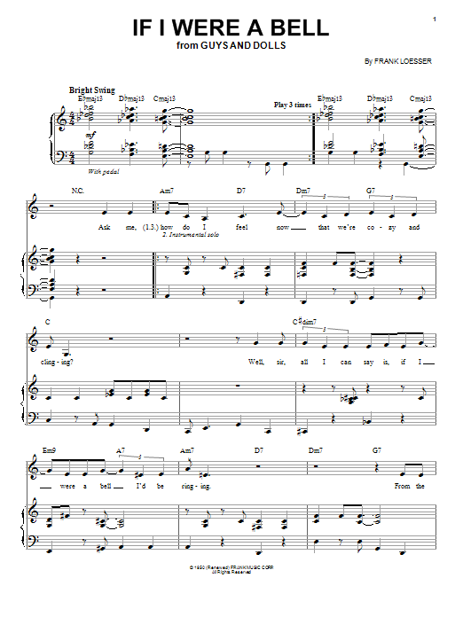 Blossom Dearie If I Were A Bell Sheet Music Notes & Chords for Piano & Vocal - Download or Print PDF