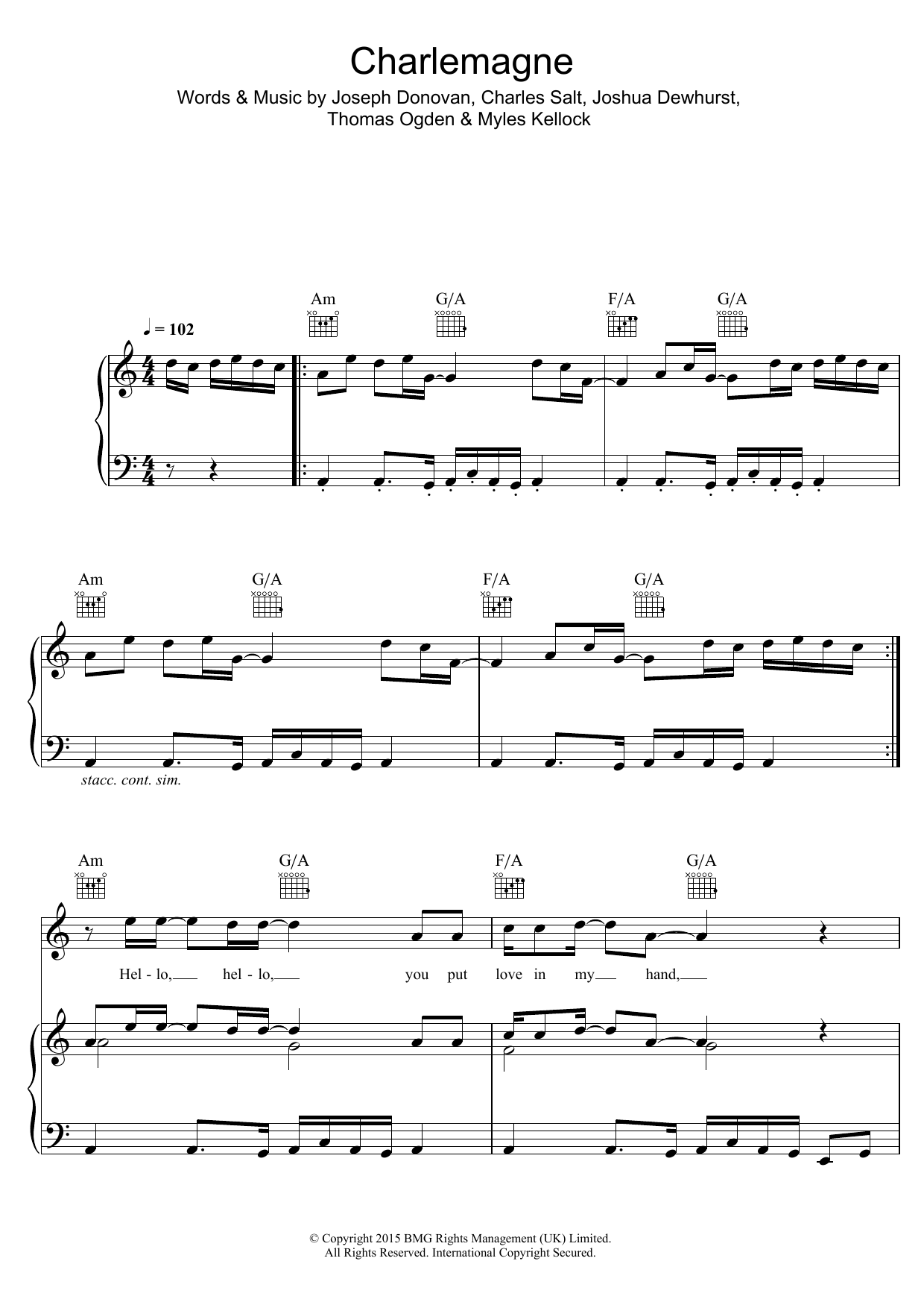Blossoms Charlemagne Sheet Music Notes & Chords for Beginner Piano - Download or Print PDF