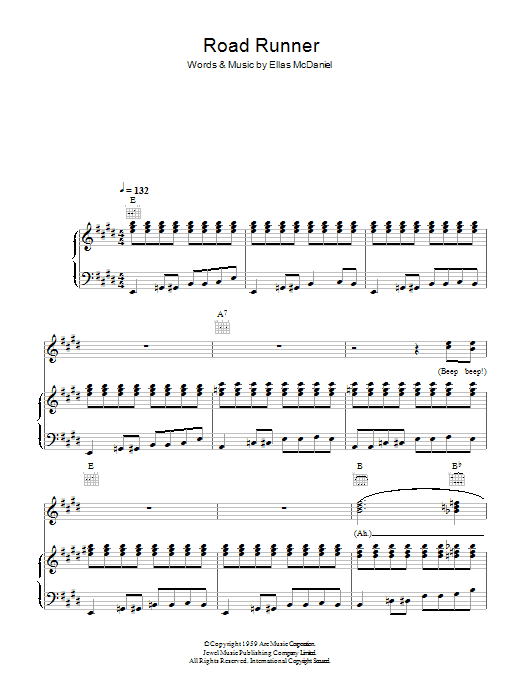Bo Diddley Road Runner Sheet Music Notes & Chords for Piano, Vocal & Guitar - Download or Print PDF Bo Diddley Road Runner Sheet Music Notes & Chords for Piano, Vocal & Guitar - Download or Print PDF