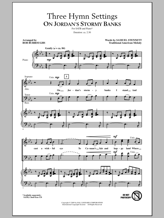 Bob Burroughs Three Hymn Settings Sheet Music Notes & Chords for SATB - Download or Print PDF