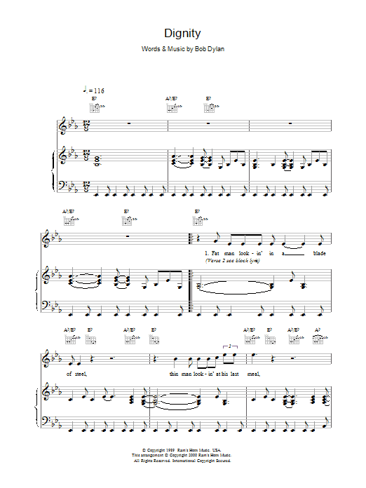 Bob Dylan Dignity Sheet Music Notes & Chords for Ukulele Lyrics & Chords - Download or Print PDF