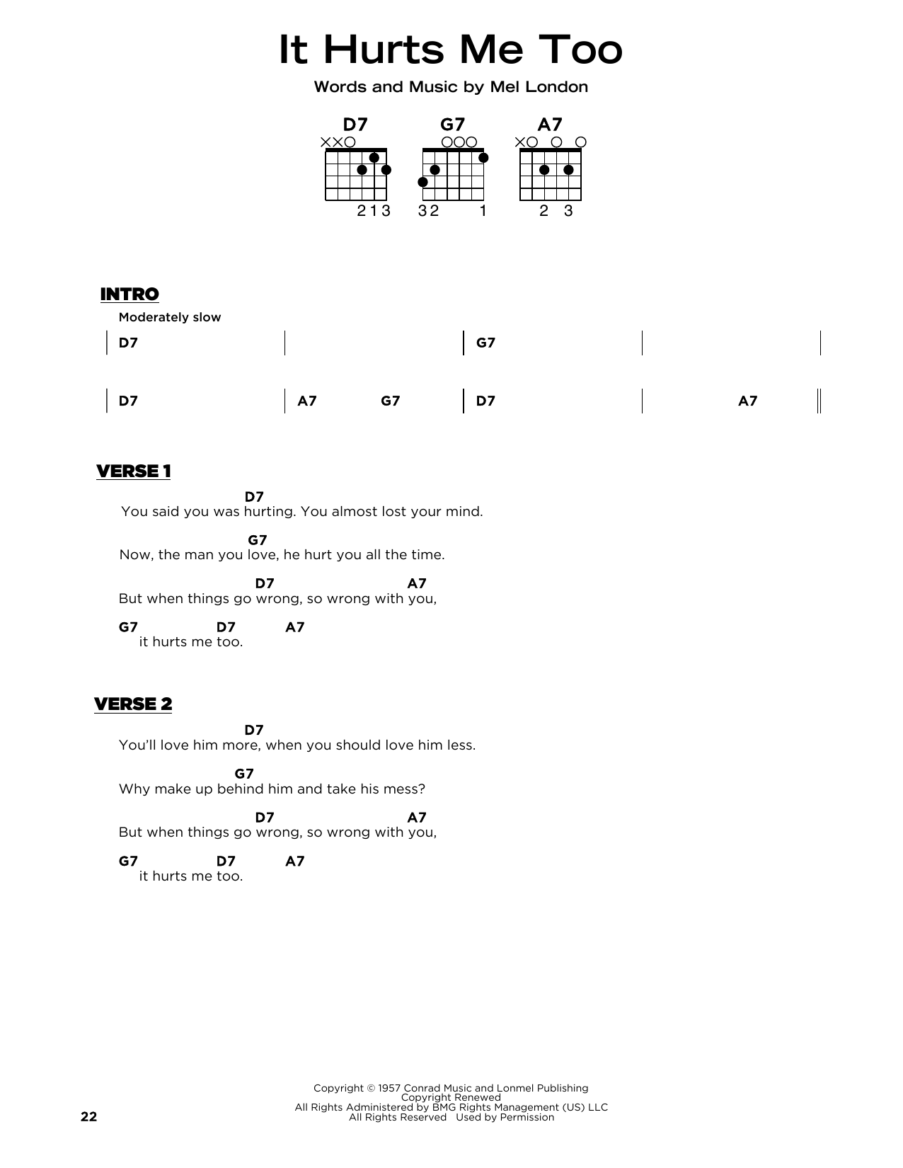 Bob Dylan It Hurts Me Too Sheet Music Notes & Chords for Really Easy Guitar - Download or Print PDF