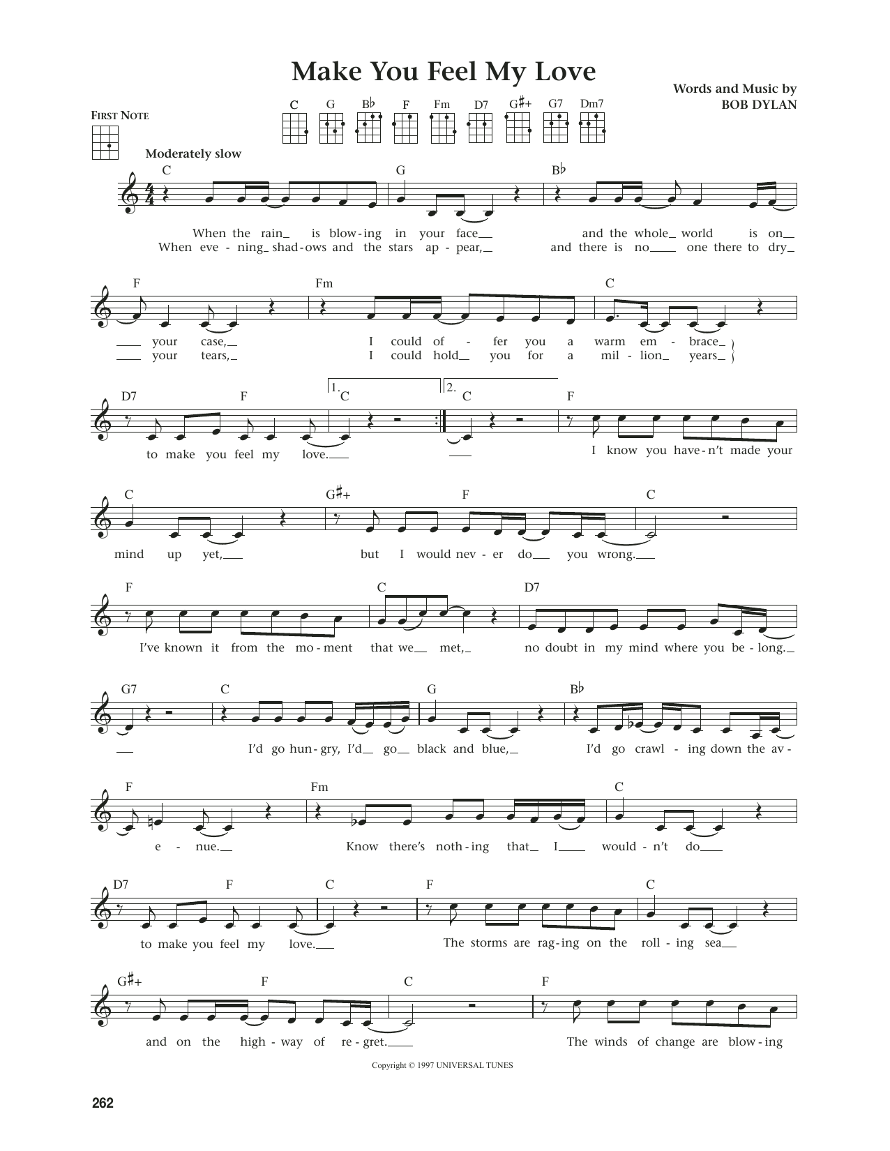 Bob Dylan Make You Feel My Love (from The Daily Ukulele) (arr. Jim Beloff) Sheet Music Notes & Chords for Ukulele - Download or Print PDF