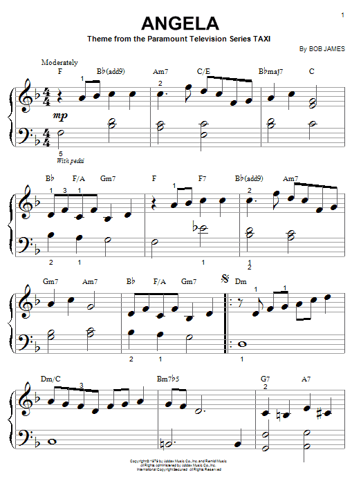 Bob James Angela (theme from Taxi) Sheet Music Notes & Chords for Clarinet - Download or Print PDF