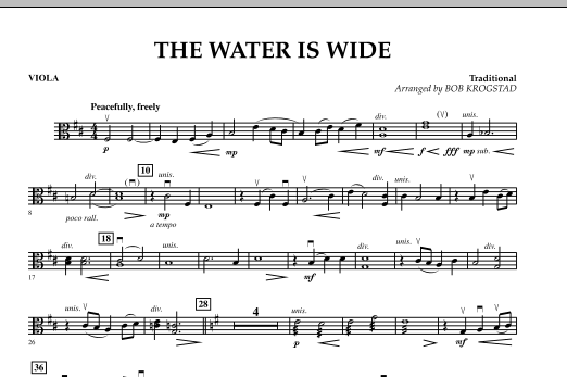 Bob Krogstad The Water Is Wide - Viola Sheet Music Notes & Chords for Orchestra - Download or Print PDF